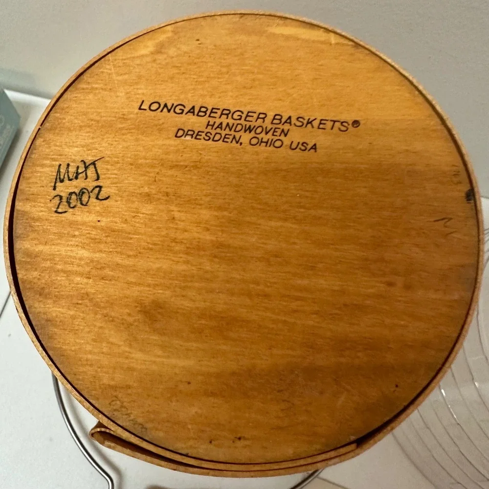 Longaberger Classic Autumn Pail Basket 2002 with Protector and Pamphlet 10068
